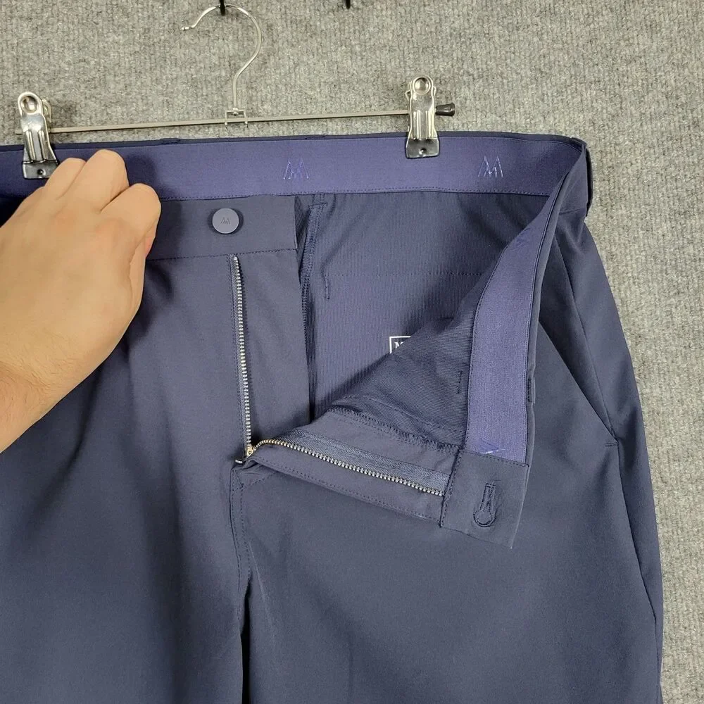 MIZZEN + MAIN Blue Helmsman Slim Performance Chino Pants Golf Preppy SIZE 36x30